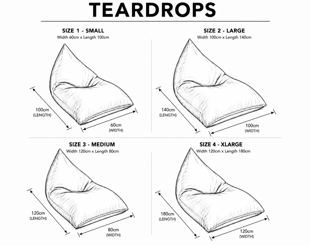 Outdoor Teardrop Beanbags