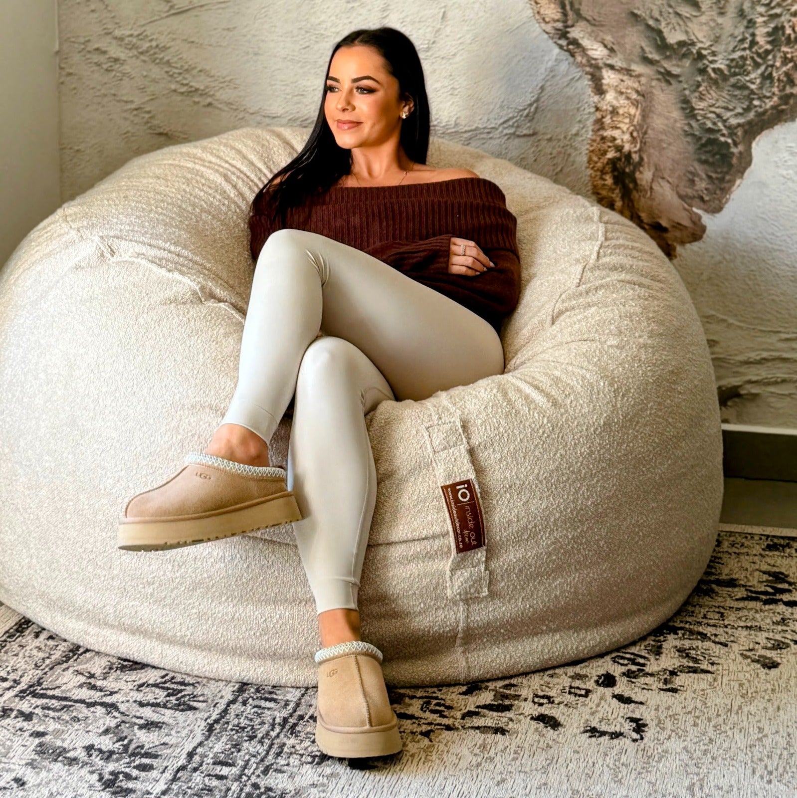 Boucle Beanbag Chair – Inside Out Decor - Main Image