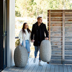 Light Grey / Round Pouffe