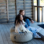 Black / Round Pouffe